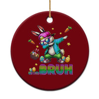Bruh Dab Bunny Easter Ceramic Ornament Funny 80s Retro Vintage Party Cool Rabbit - Wonder Print Shop