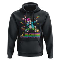 Bruh Dab Bunny Easter Hoodie Funny 80s Retro Vintage Party Cool Rabbit - Wonder Print Shop