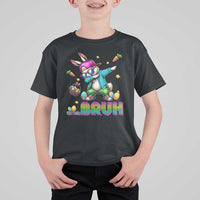 Bruh Dab Bunny Easter T Shirt For Kid Funny 80s Retro Vintage Party Cool Rabbit - Wonder Print Shop