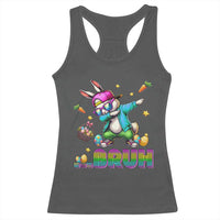 Bruh Dab Bunny Easter Racerback Tank Top Funny 80s Retro Vintage Party Cool Rabbit - Wonder Print Shop