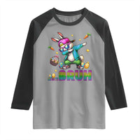 Bruh Dab Bunny Easter Raglan Shirt Funny 80s Retro Vintage Party Cool Rabbit - Wonder Print Shop