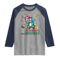 Bruh Dab Bunny Easter Raglan Shirt Funny 80s Retro Vintage Party Cool Rabbit - Wonder Print Shop