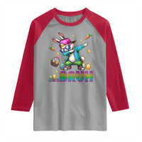 Bruh Dab Bunny Easter Raglan Shirt Funny 80s Retro Vintage Party Cool Rabbit - Wonder Print Shop