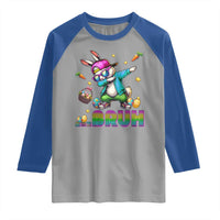 Bruh Dab Bunny Easter Raglan Shirt Funny 80s Retro Vintage Party Cool Rabbit - Wonder Print Shop