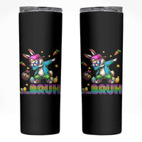 Bruh Dab Bunny Easter Skinny Tumbler Funny 80s Retro Vintage Party Cool Rabbit - Wonder Print Shop