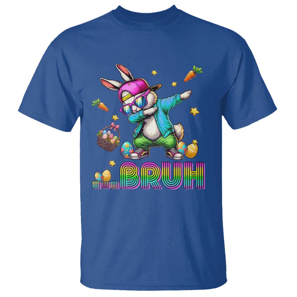 Bruh Dab Bunny Easter T Shirt Funny 80s Retro Vintage Party Cool Rabbit - Wonder Print Shop