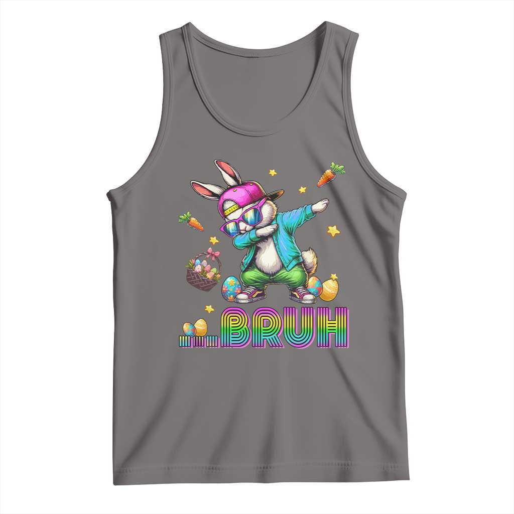 Bruh Dab Bunny Easter Tank Top Funny 80s Retro Vintage Party Cool Rabbit - Wonder Print Shop
