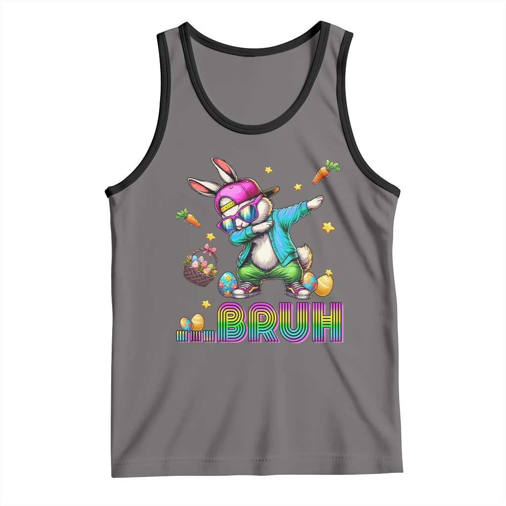 Bruh Dab Bunny Easter Tank Top Funny 80s Retro Vintage Party Cool Rabbit - Wonder Print Shop