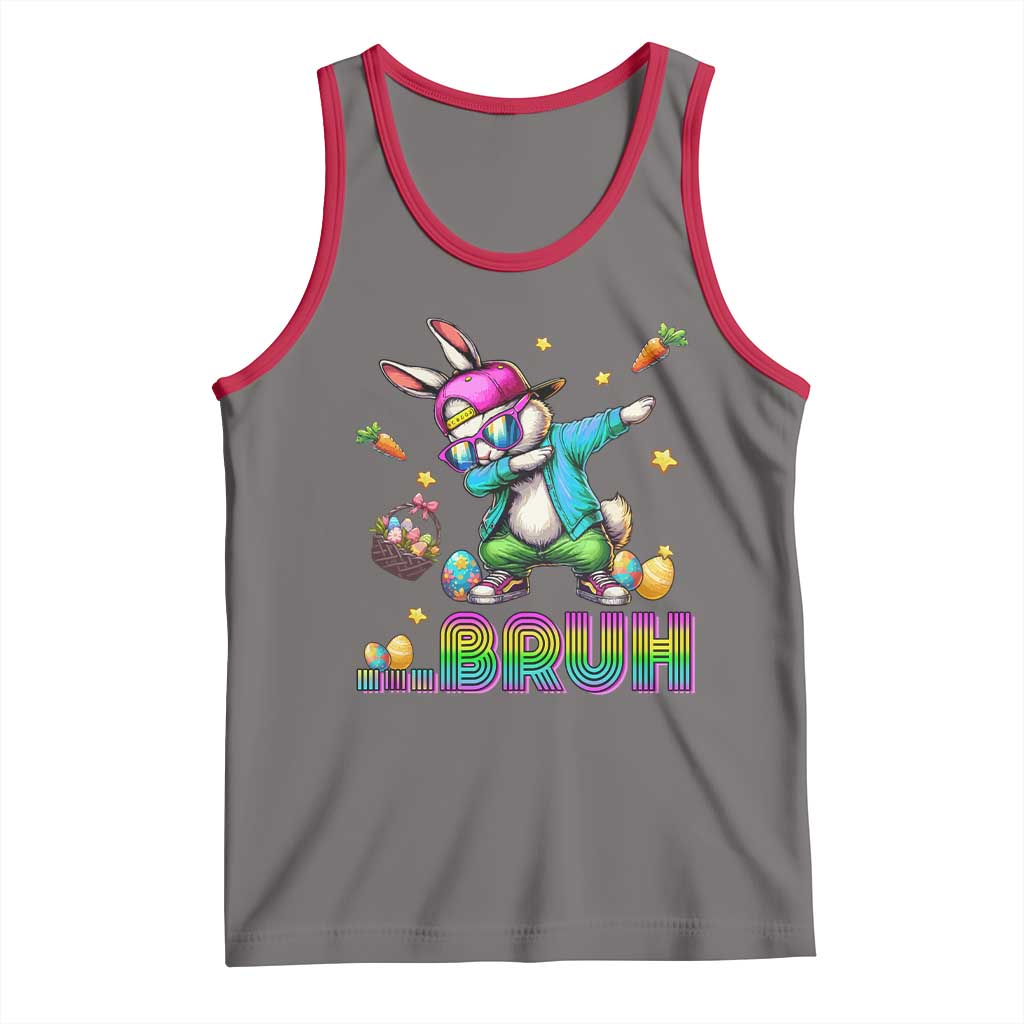 Bruh Dab Bunny Easter Tank Top Funny 80s Retro Vintage Party Cool Rabbit - Wonder Print Shop