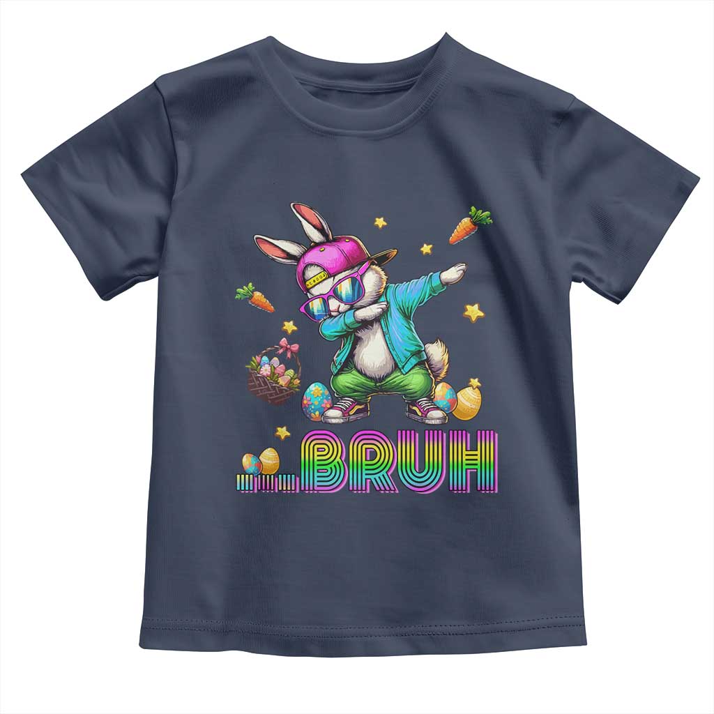 Bruh Dab Bunny Easter Toddler T Shirt Funny 80s Retro Vintage Party Cool Rabbit - Wonder Print Shop