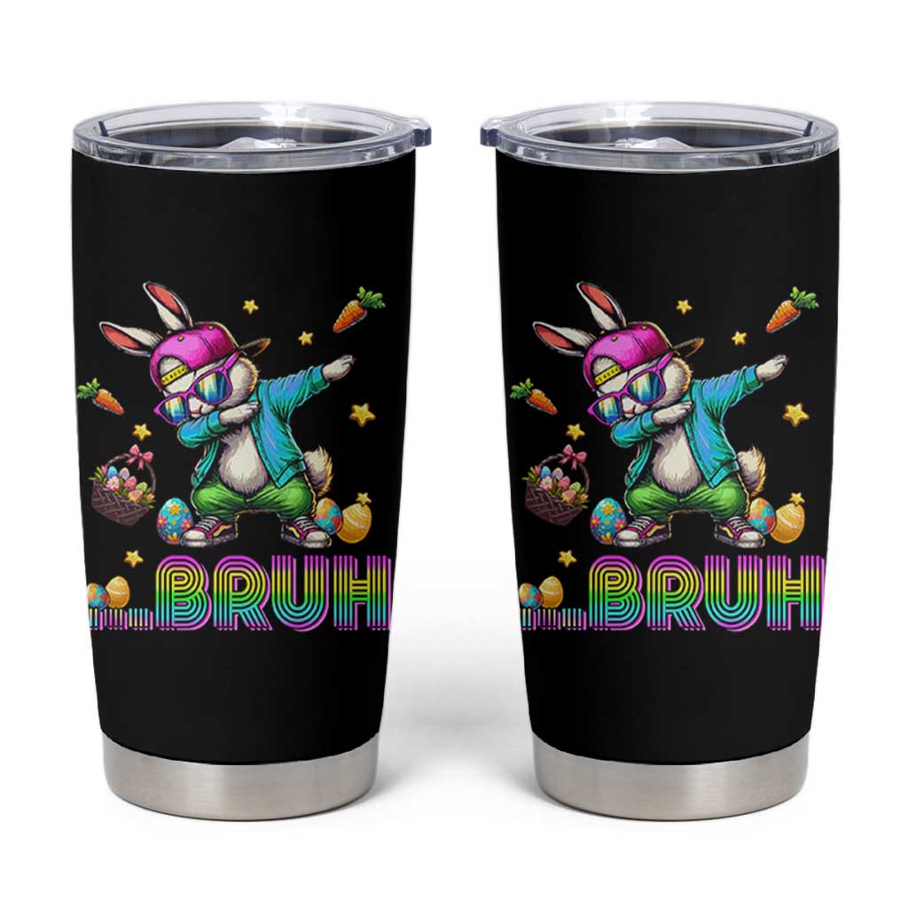 Bruh Dab Bunny Easter Tumbler Cup Funny 80s Retro Vintage Party Cool Rabbit - Wonder Print Shop