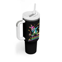 Bruh Dab Bunny Easter Tumbler With Handle Funny 80s Retro Vintage Party Cool Rabbit - Wonder Print Shop