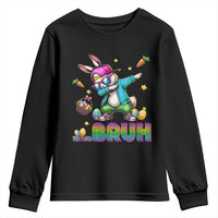 Bruh Dab Bunny Easter Youth Sweatshirt Funny 80s Retro Vintage Party Cool Rabbit - Wonder Print Shop
