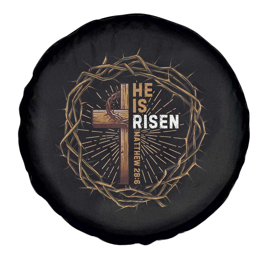 Easter Cross He is Risen Spare Tire Cover Jesus Christian Crown Of Thorns - Wonder Print Shop