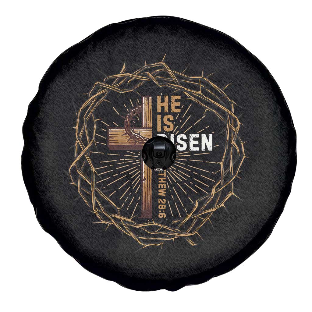 Easter Cross He is Risen Spare Tire Cover Jesus Christian Crown Of Thorns - Wonder Print Shop