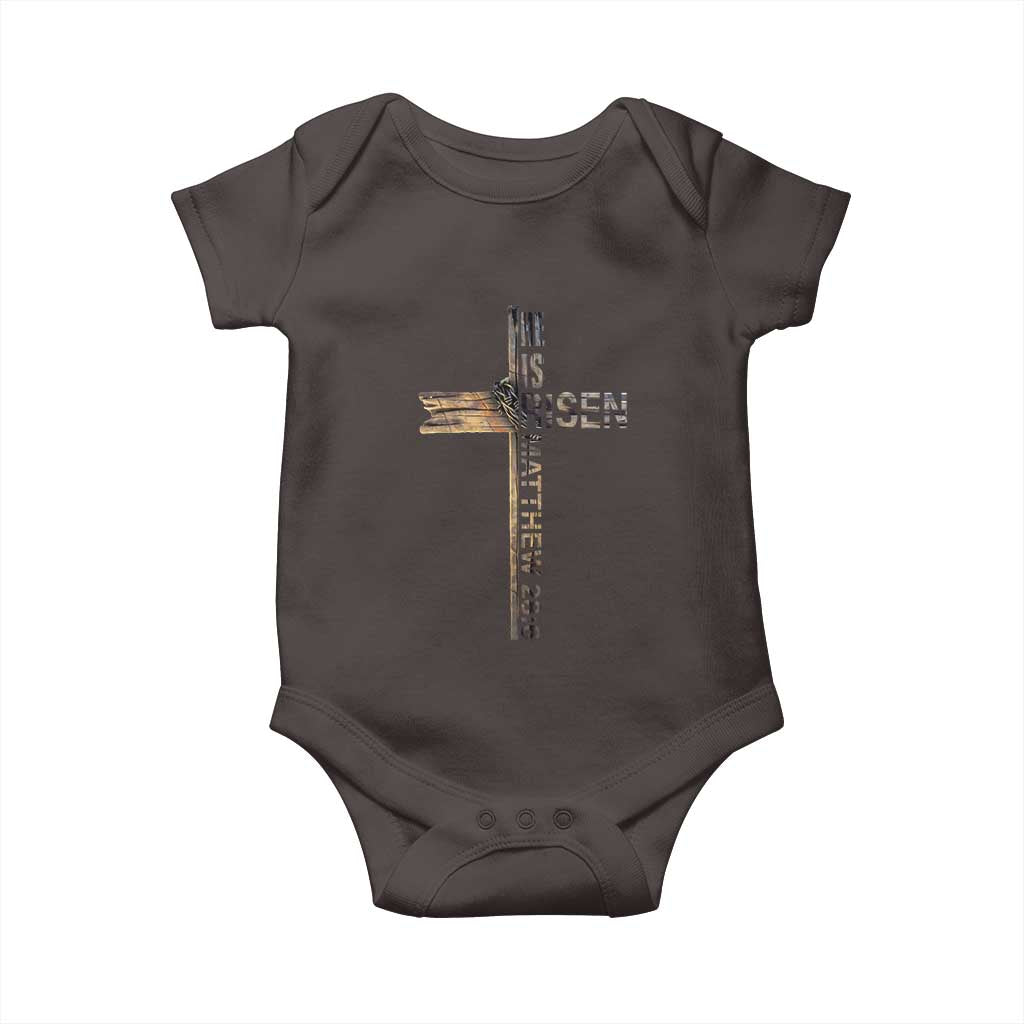He is Risen Baby Onesie Religious Easter Cross Jesus Christian
