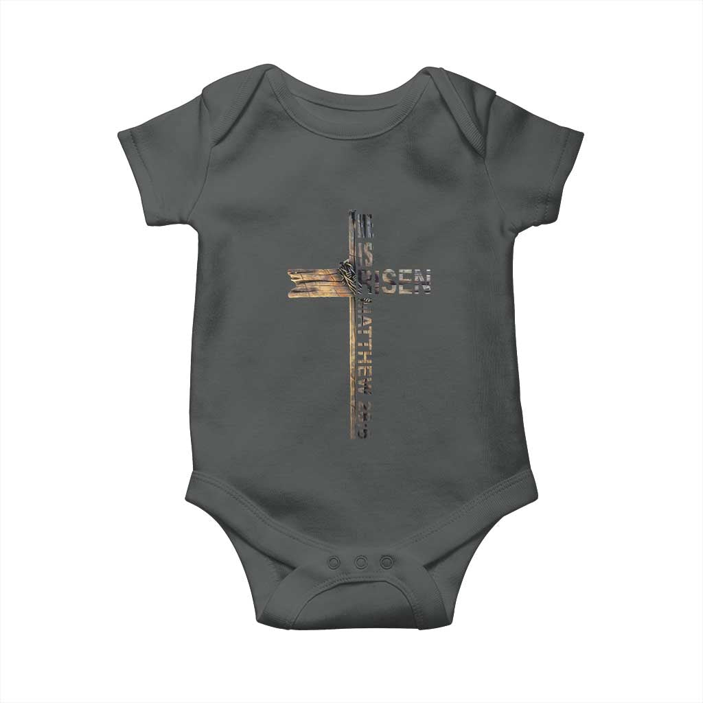He is Risen Baby Onesie Religious Easter Cross Jesus Christian