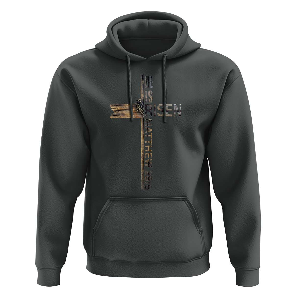 He is Risen Hoodie Religious Easter Cross Jesus Christian