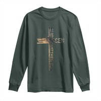 He is Risen Long Sleeve Shirt Religious Easter Cross Jesus Christian
