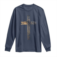 He is Risen Long Sleeve Shirt Religious Easter Cross Jesus Christian