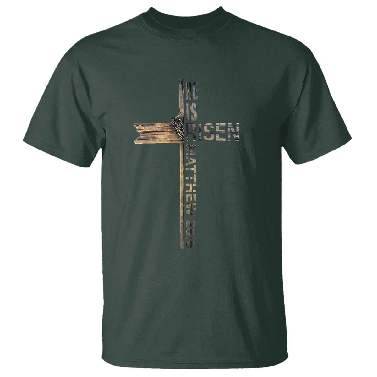 He is Risen T Shirt Religious Easter Cross Jesus Christian