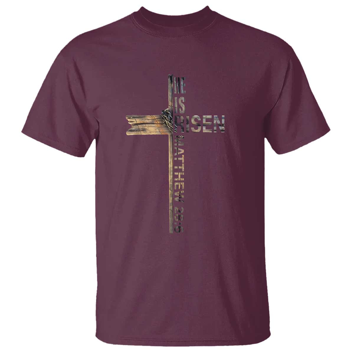 He is Risen T Shirt Religious Easter Cross Jesus Christian