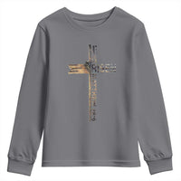 He is Risen Youth Sweatshirt Religious Easter Cross Jesus Christian