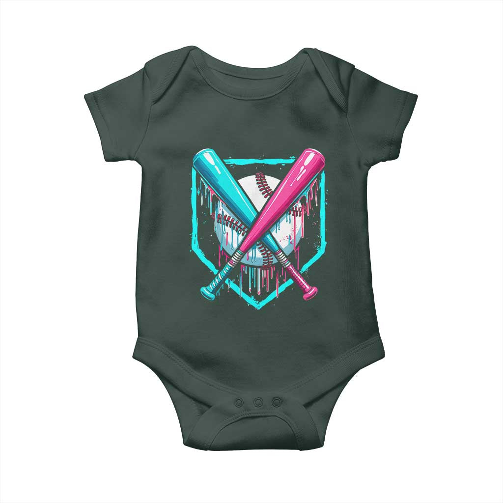 Baseball Drip Baby Onesie Ice Cream Dripping Youth Boys Baseball Bats