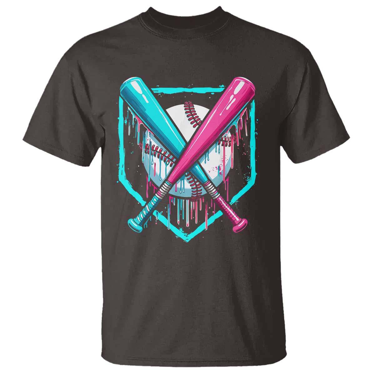 Baseball Drip T Shirt Ice Cream Dripping Youth Boys Baseball Bats