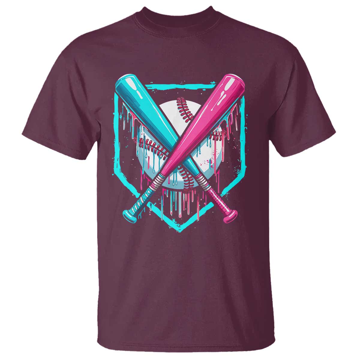 Baseball Drip T Shirt Ice Cream Dripping Youth Boys Baseball Bats