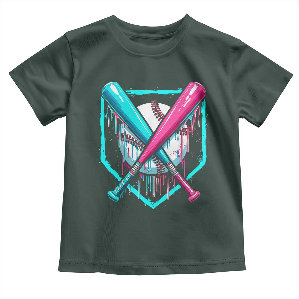Baseball Drip Toddler T Shirt Ice Cream Dripping Youth Boys Baseball Bats
