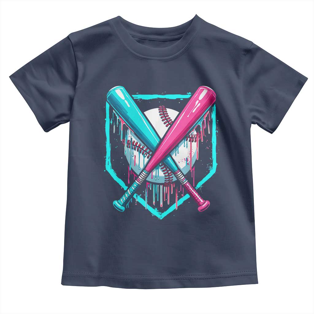Baseball Drip Toddler T Shirt Ice Cream Dripping Youth Boys Baseball Bats