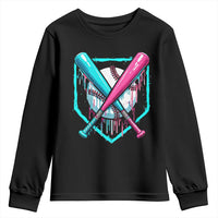 Baseball Drip Youth Sweatshirt Ice Cream Dripping Youth Boys Baseball Bats