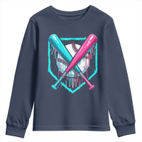 Baseball Drip Youth Sweatshirt Ice Cream Dripping Youth Boys Baseball Bats