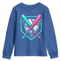 Baseball Drip Youth Sweatshirt Ice Cream Dripping Youth Boys Baseball Bats