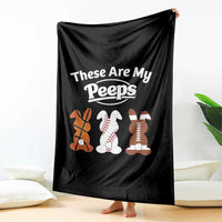 Baseball Basketball Football Easter Throw Blanket Cute Bunny Game Day Sports These Are My Peeps - Wonder Print Shop