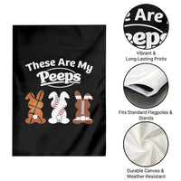Baseball Basketball Football Easter Garden Flag Cute Bunny Game Day Sports These Are My Peeps - Wonder Print Shop