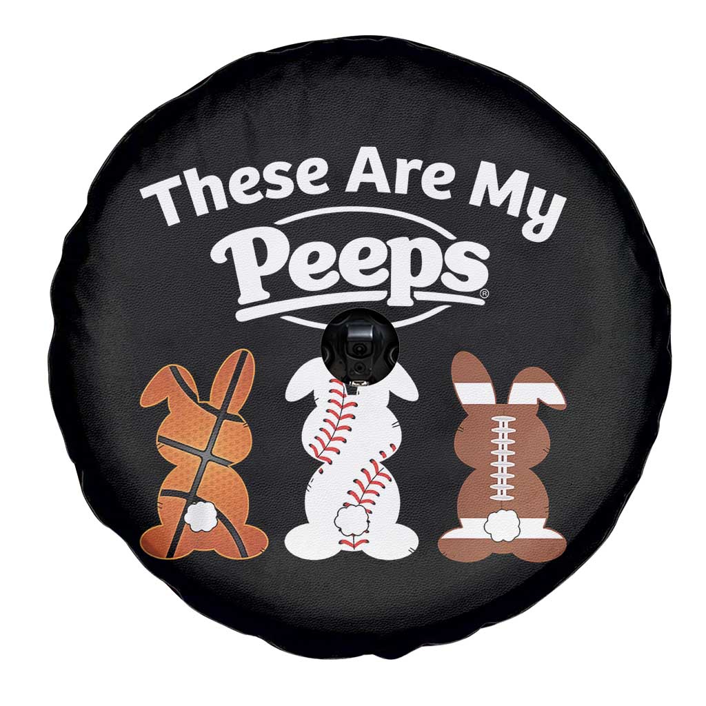 Baseball Basketball Football Easter Spare Tire Cover Cute Bunny Game Day Sports These Are My Peeps - Wonder Print Shop