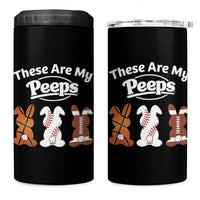 Baseball Basketball Football Easter 4 in 1 Can Cooler Tumbler Cute Bunny Game Day Sports These Are My Peeps - Wonder Print Shop