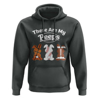 Baseball Basketball Football Easter Hoodie Cute Bunny Game Day Sports These Are My Peeps - Wonder Print Shop