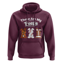 Baseball Basketball Football Easter Hoodie Cute Bunny Game Day Sports These Are My Peeps - Wonder Print Shop