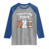 Baseball Basketball Football Easter Raglan Shirt Cute Bunny Game Day Sports These Are My Peeps - Wonder Print Shop