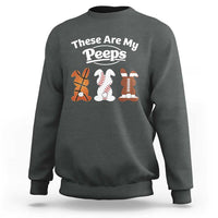 Baseball Basketball Football Easter Sweatshirt Cute Bunny Game Day Sports These Are My Peeps - Wonder Print Shop