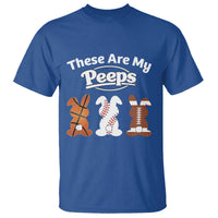 Baseball Basketball Football Easter T Shirt Cute Bunny Game Day Sports These Are My Peeps - Wonder Print Shop