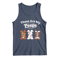 Baseball Basketball Football Easter Tank Top Cute Bunny Game Day Sports These Are My Peeps - Wonder Print Shop
