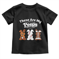 Baseball Basketball Football Easter Toddler T Shirt Cute Bunny Game Day Sports These Are My Peeps - Wonder Print Shop