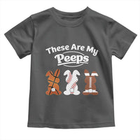 Baseball Basketball Football Easter Toddler T Shirt Cute Bunny Game Day Sports These Are My Peeps - Wonder Print Shop