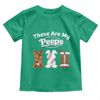 Baseball Basketball Football Easter Toddler T Shirt Cute Bunny Game Day Sports These Are My Peeps - Wonder Print Shop