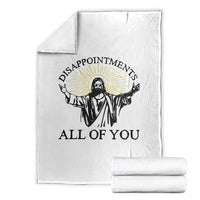 Retro Jesus Meme Throw Blanket Disappointments All Of You