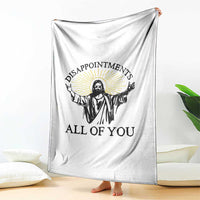 Retro Jesus Meme Throw Blanket Disappointments All Of You